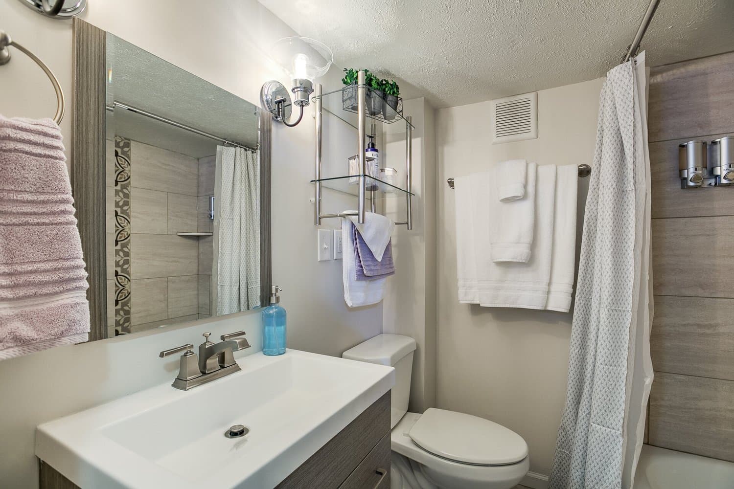 Bathroom staged by Acorn Home Staging — Vacation Rental Design