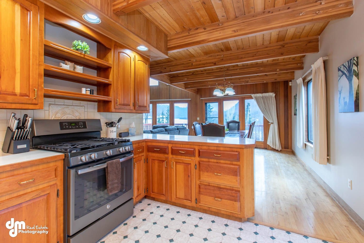 Cabin Vacation Rental Design — staged by Acorn Home Staging