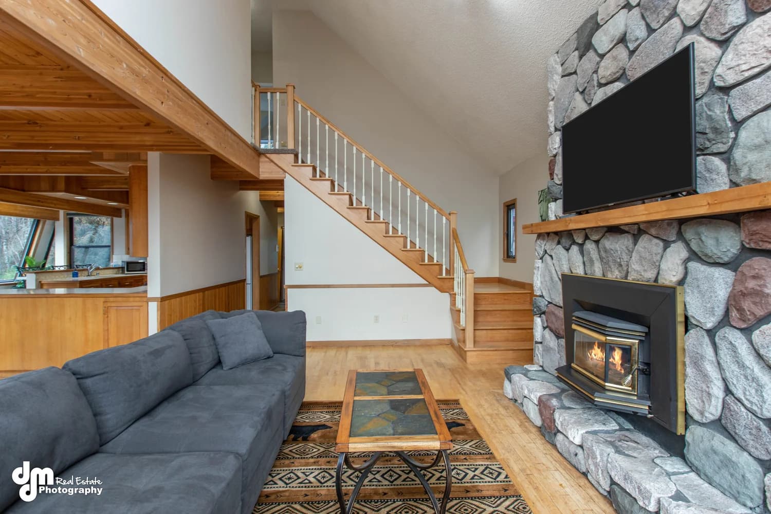 Cabin Vacation Rental Design — staged by Acorn Home Staging