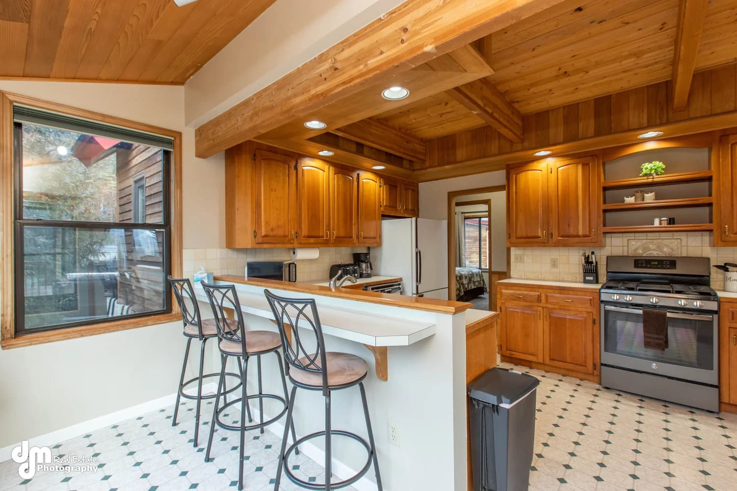 Cabin Vacation Rental Design — staged by Acorn Home Staging